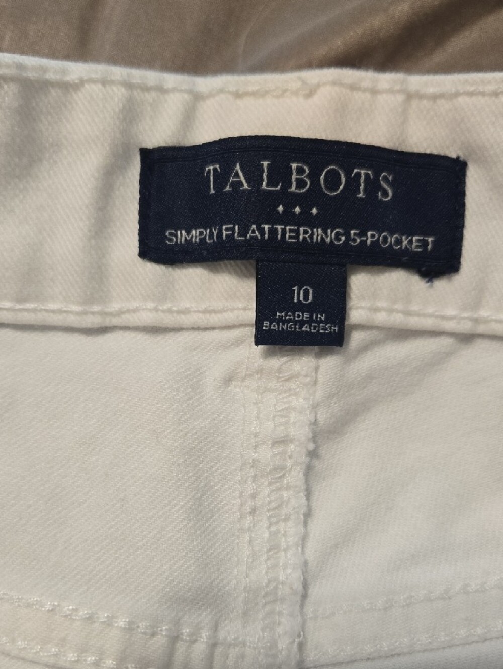 Talbots White Straight Leg Women’s Jeans - Picture 2 of 3